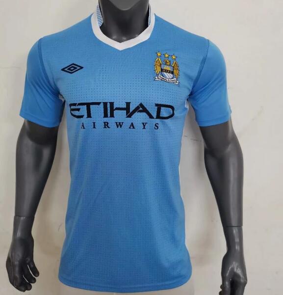 2011-12 Manchester City Retro Home Kit Soccer Jersey